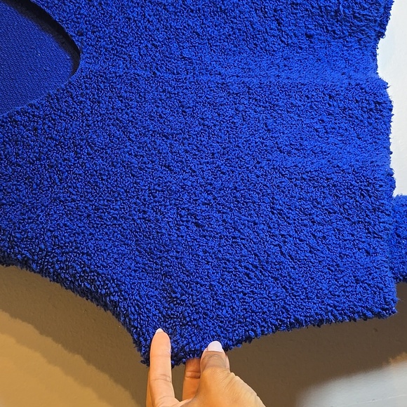 Free People Popcorn Oversized Cropped V-Neck Pullover Sweater NWOT - Picture 7 of 13